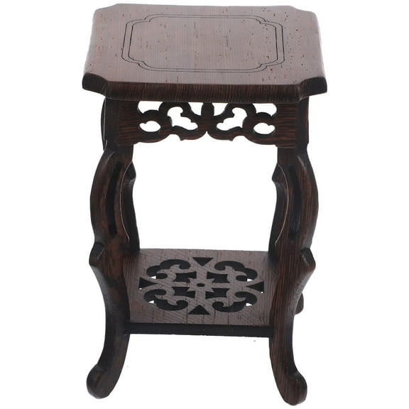 LAMIRO Plant Stand Indoor Wooden Flower Stand Planter Stand Plant Shelf Side Table with Lower Shelf End Table Nightstand for Living Room Balcony Garden Patio Office