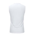 thumbnail image 5 of Antinious Men Stripe Sleeveless Crewneck Summer Button Pocket Tank Tops, 5 of 5