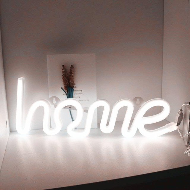 LINLIN LED Neon Sign,Neon Sign Night Light Wall LED Neon Lamp USB Battery Powered Led Neon Light Sign for Home Bedroom Bar Party Decoration