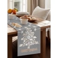 thumbnail image 3 of Christmas Tree on Gray Stripe Table Runner 13x36in Non-Slip Cotton Linen Table Runners, Marine Starfish Sea Shell Dresser Scarves TableRunner for Dinner Kitchen Dining Wedding Party, 3 of 9