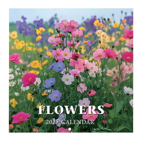 2027 Floral Wall Calendar, Colorful Wildflower Monthly Hanging Calendar For Home Indoor Wall Decor