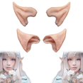 thumbnail image 1 of Orejas de elfo para disfraces de Halloween, puntas protésicas puntiagudas, regalo de Navidad para cosplay para mujeres y hombres (2 pares), 1 of 5