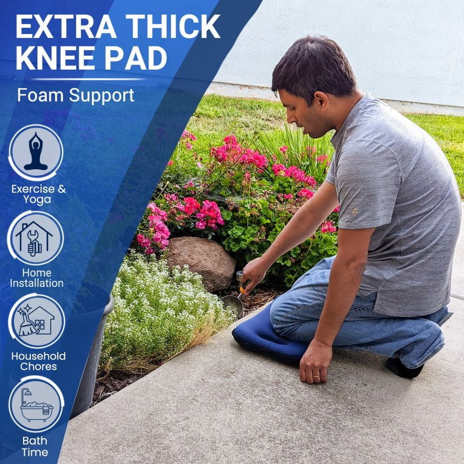 Kneeling Pad Thick Gardening Baby Bath Yoga Exercise Work Mechanic Knee Pad Mat Extra Supportive Foam Cushion Support