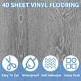 thumbnail image 3 of 40 Sheet Vinyl Flooring 12 x 12 Peel and Stick Floor Tile Waterproof Clearance Vinyl Floor Tiles Wood Grey Self Adhesive Floor Tiles Sticky Laminate Flooring for Bathroom Kitchen Basement RV, 3 of 7
