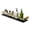 Gold and Black, variant on Glass Shelf for Bathroom, Brushed Nickel Floating Glass Shelf