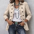 thumbnail image 4 of Naotn Open‑Front Ruffled Lapel Collar Jacket for Women Fall Trendy Casual Long Sleeve Button Down Outerwear, 4 of 10
