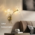 thumbnail image 4 of Gold Wall Sconce Flower Wall Lamp Bedroom Foyer Indoor Wall Light Flower-Shaped Split Design Wall Lamp, 4 of 18