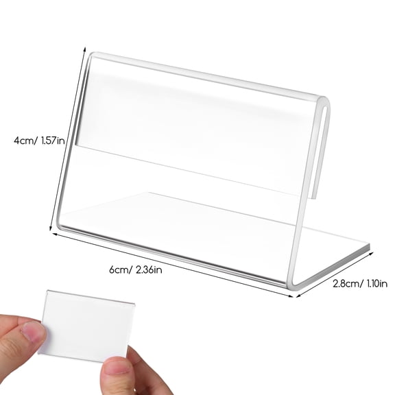 HEANUJJ 40-Pack Clear Acrylic Place Card Holders for Events, Business Owners, Wedding and Party Organizers