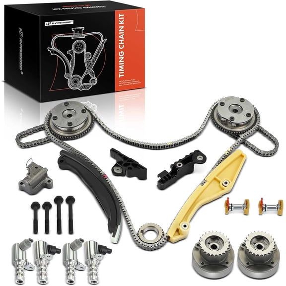 A-Premium 21-PC Engine Timing Chain Kit with VVT Sprocket Compatible with Ford F-150 F150 2014-2016 Expedition 2015-2017 & Lincoln Navigator 2015-2017 - 3.5L