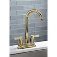 thumbnail image 3 of Kingston Brass KB8492NDL NuvoFusion 4" Centerset Bar Faucet, Polished Brass, 3 of 5