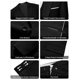 thumbnail image 5 of Traje WULFUL para hombre, ajustado, con un botón, 3 piezas, algodón negro, 5 of 9