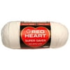 Red Heart Super Saver Medium Acrylic White Yarn, 364 yd