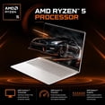 thumbnail image 4 of HP OmniBook 3 16 inch Laptop PC, 2K Touchscreen Display, AMD Ryzen 5 40, 8 GB RAM, 256 GB SSD, AMD Radeon 610M GPU, Windows 11 Pro, Glacier Silver, 4 of 8