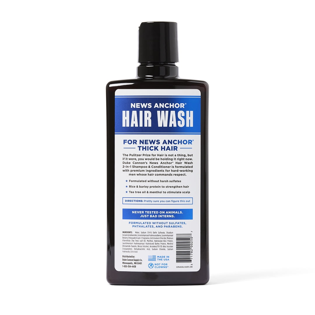 Duke Cannon 2-in-1 Shampoo and Conditioner Hair Wash, Naval Diplomacy, 14 fl oz
