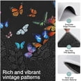 thumbnail image 3 of Black Blue Orange Butterfly Pattern Kitchen Rugs Sets Of 3,Kitchen Runner Rugs Non Skid Washable,Decorative Kitchen Floor Mats for Kitchen,Sink,Laundry,17"x30"+ 17"x47" + 17"x59", 3 of 6