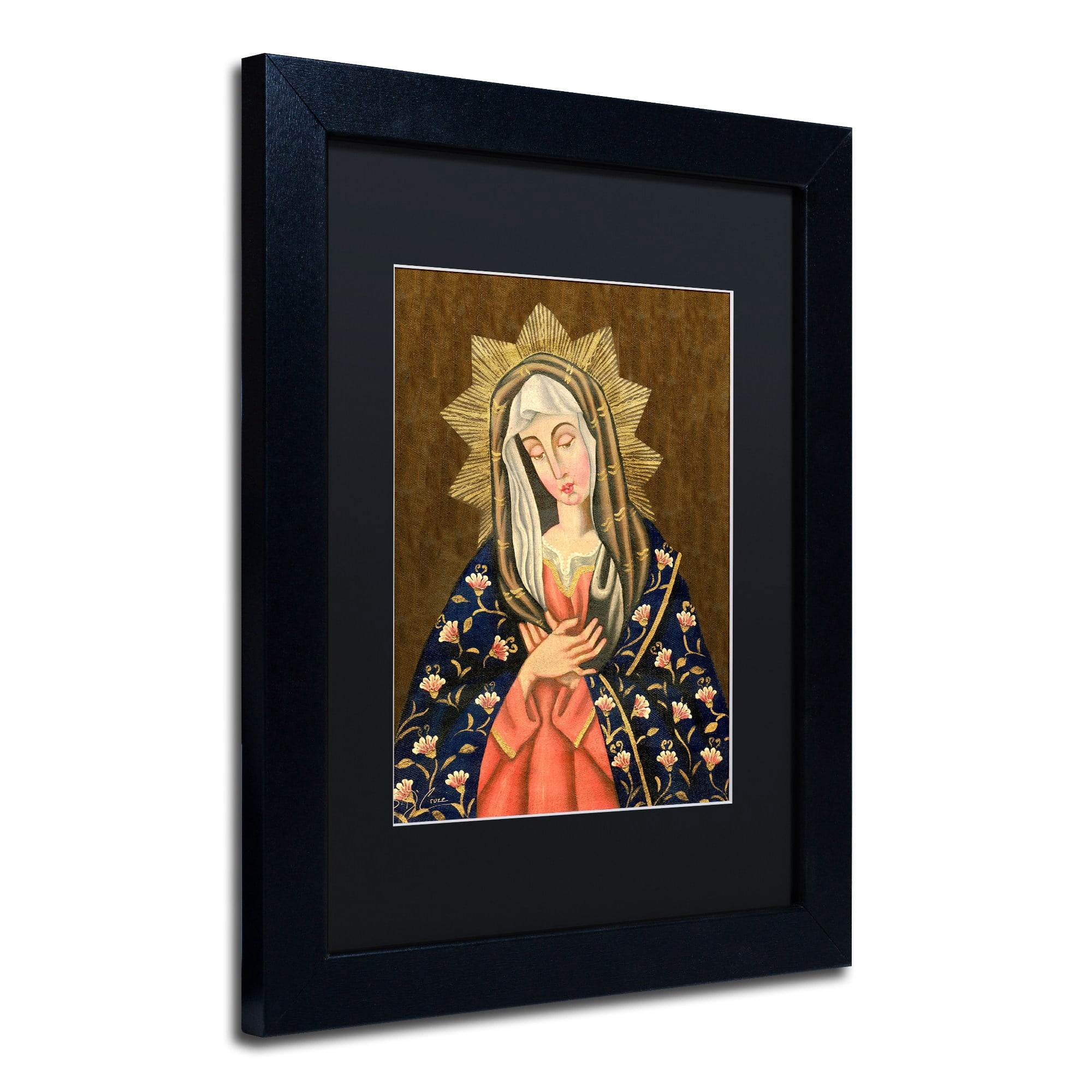 Trademark Fine Art "The Virgin II" Canvas Art by Masters Fine Art, Black Matte, Black Frame