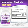 thumbnail image 4 of 500mg Magnesium Glycinate Maximum Strength Chelated Magnesium Supplement for Women and Men for Muscle Cramps and Sleep Support - 240 Capsules, 4 of 8