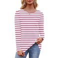 thumbnail image 4 of Drses Womens Casual Crewneck Sweatshirt Long Sleeve Solid Color Shirt Soft Lightweight Loose Top, 4 of 6