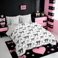 thumbnail image 2 of Erosebridal Lovely Coquette Bowknot Girls 7-Piece Twin Bedding Sets,Gray Kawaii Bowtie Bedding Comforter Set For Kids,Gray Reversible, 2 of 7