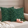 thumbnail image 2 of Dark Green Leaves Outdoor Waterproof Pillow Covers, Pastoral Watercolor Botanical Plant Decorative Square Throw Pillowcase Sofa Cushion Sham for Patio/Couch/Chair, 26"x26" 2 Pack, 2 of 8