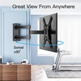 thumbnail image 5 of PERLESMITH Soporte de pared para TV de movimiento completo con certificación UL para la mayoría de televisores OLED 4K curvados planos de 26 a 60 pulgadas de hasta 77 libras, soporte de pared para TV, 5 of 5