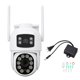 thumbnail image 2 of Cámara de Seguridad de Doble Lente Cámara de Vigilancia Inalámbrica Tilt de 360 ​​IP66 A PrueBa de Agua Con Audio Bidireccional Deteción Humana Para El Hogar, 2 of 7