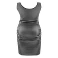 thumbnail image 3 of EIMELI Robe pour Femme Enceinte à Rayures Sans Manches à Col Rond Ajustée Midi Robe Débardeur Robe d'Été Décontractée Robe de Maternité, 3 of 4