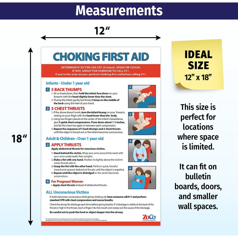 zoco-choking-first-aid-poster-laminated-12-x-18-inches-walmart-com
