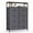 Gray, variant on CONCETTA 8 Drawers Fabric Dresser with Open Shelves, Tall Storage Tower for Bedroom Closet, Living Room Entryway Hallway, Black
