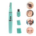thumbnail image 4 of Recortador de cejas para cuchillas enjuagable Multidunction de cejas eléctrico removedor de limpieza Facial mujeres hombres verde shamjiam Recortador de pelo de nariz, 4 of 9