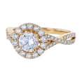 thumbnail image 5 of 14K Yellow Gold 1-1/3 cttw. Certified Diamonds Round-cut Halo Engagement Ring by Hollywood Hills Jewelers, 5 of 6