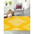 thumbnail image 4 of Unique Loom Kai Collection Area Rug - Warrior (7' 1" Square Yellow/Ivory), 4 of 12