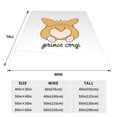thumbnail image 3 of Balery Prince Corgi Dog Manta de Felpa Suave y Acogedora – Cobija de Franela Aterciopelada para Cama, Lavable y Cálida para Sofá, Mascotas, Transpirable-60"x50", 3 of 7