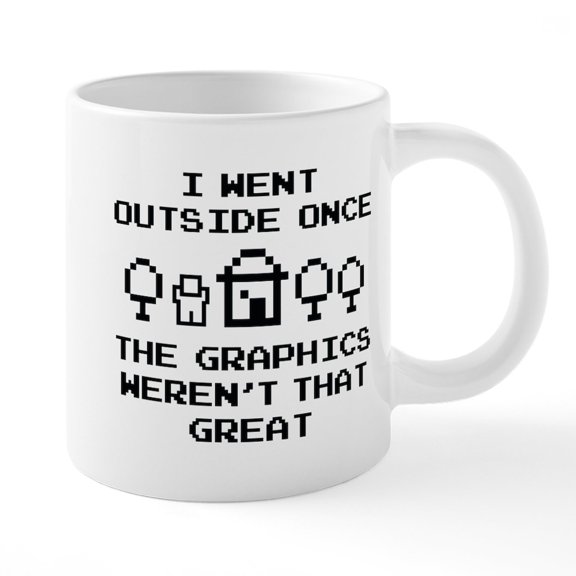 CafePress - I Went Outside Once Mug - 20 Oz White Ceramic Mega Mug