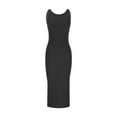 thumbnail image 3 of Hvot&aat Womens Elegant Sleeveless Knitted Basic Bodycon Dress Slim Fit Solid Color Midi Sweater Dresses, 3 of 5