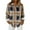 Coffee, variant on Flannel Shirt Women Long Sleeve Plaid Shirts Business Casual Button Down Work Tops Plus Size Collared Shirt Blouses OIOLOYJM Dark Blue S
