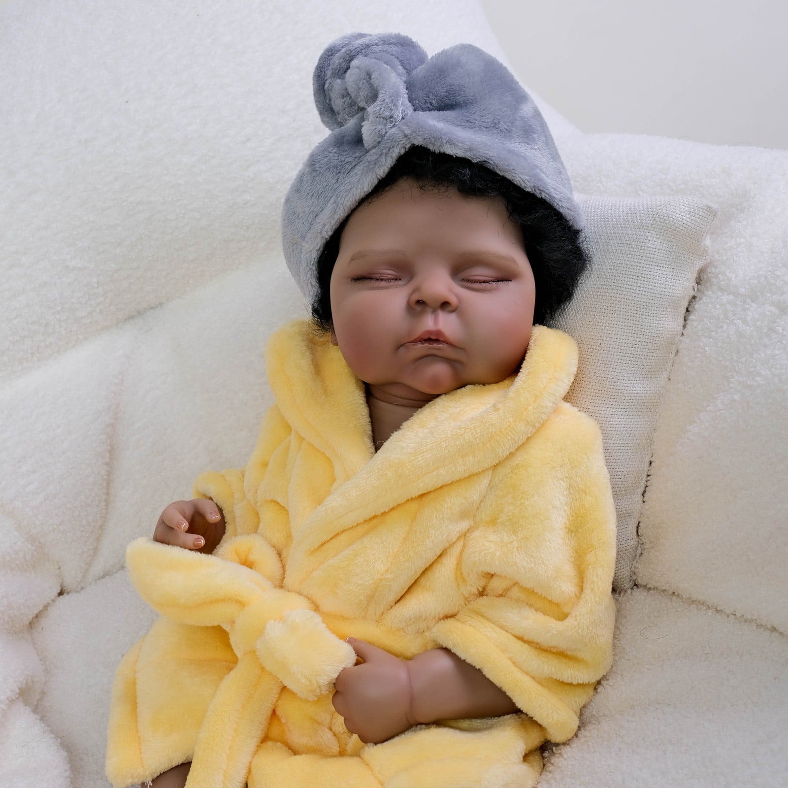 Reborn Baby Dolls Black Girl - 20" Realistic Newborn Baby Dolls Newborn Baby Dolls African American Real Life Baby Dolls Gift for Kids Age 3+