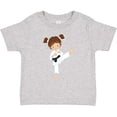 thumbnail image 3 of Inktastic Cute Girl, Brown Hair, Karate Pose, Black Belt Girls Baby T-Shirt, 3 of 5