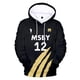 thumbnail image 2 of ¡¡¡Anime Haikyuu!!! Sudadera con capucha Cosplay Hoody Hinata Shouyou MSBY Schweiden Adlers Sudadera con capucha Voleibol Uniforme JerseyNúmero 11 (blanco)XXXL Deng Xun unisex, 2 of 2