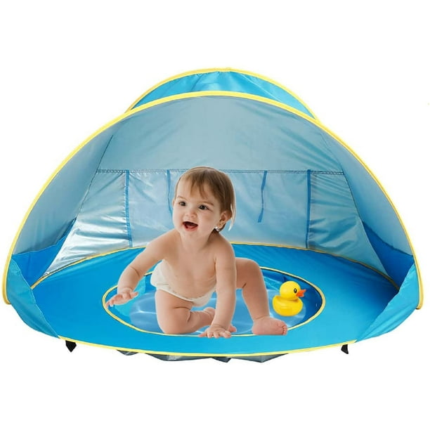 Internationale Miles Monografie Baby Beach Tent with Pool,2022 Upgrade Easy Fold Up & Pop Up Baby Tent, 50+  UPF UV Protection Outdoor Tent for Aged 3-48 Months Baby(Blue) - Walmart.com