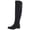 Black Smooth, variant on Womens Adarra Faux Leather Stacked Heel Over-The-Knee Boots