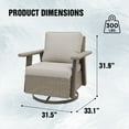 thumbnail image 4 of EAGLE PEAK Classic 360° Swivel Rocker Patio Chair with Thick Cushions, All-Weather Wicker Outdoor Lounge Glider, Beige, 4 of 9