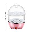 thumbnail image 3 of THLKIF Double Tier Electric Egg Cooker Boiler Maker Soft, Medium or Hard Boil, 14 Egg Capacity Two Layer Egg Maker,Egg Steamer,With Automatic Shut Off, Dishwasher Safe, 3 of 6