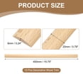thumbnail image 2 of 12 Pack 15.75" Decorative Wood Trim, Unfinished 3D Wooden Furniture Molding Trim for DIY Craft, Home Wall Cabinet Shelf Window Door (Half-Round, 20mm), 2 of 6