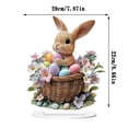 thumbnail image 6 of Easter Rabbit Eggs Decorations Spring Easter Centerpieces Cartoon Cute 2D Acrylic BunnyEgg Flower Figurines Table Ornament for Farmhouse Home Kitchen Easter Party,Birthday Gifts, 6 of 8