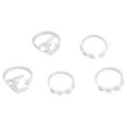 thumbnail image 2 of mtvxesu Rings Ring Finger Ring Zircon Ring Set Retro Finger Ring Set 5PCS Sale, 2 of 4