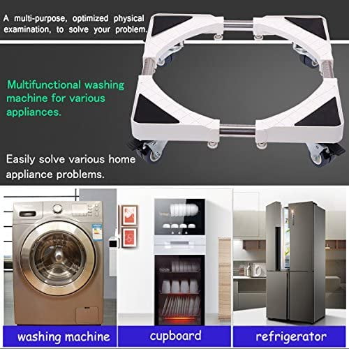 Movable Base Furniture Dolly Size Adjustable for Washing Machine Dryer 8 Wheels 
