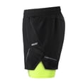 thumbnail image 4 of 2-In-1 Men Running Shorts with Zipper Pockets Quick Dry Exercise Shorts for Training Gym Workout, 4 of 7