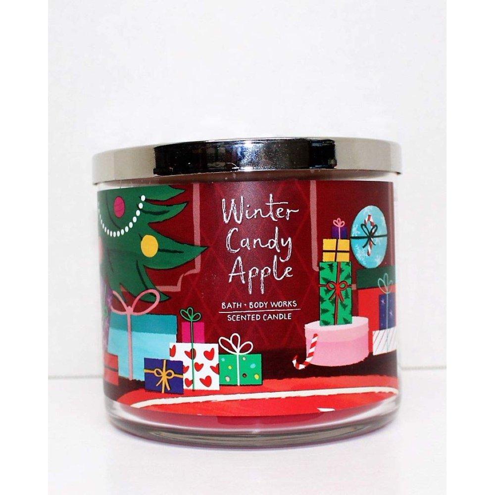 Bath & Body Works 3Wick WINTER CANDY APPLE Scented Candle (Winter 2018