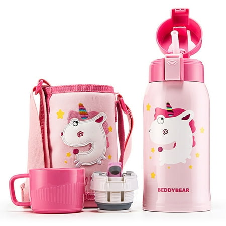 Children's Vacuum Cup 600 ML with Straight Drinking Cup Stainless Steel Cute Pet Thermos Cup Innovative Baby Lovely Cup Unicorn Style Snug Flask for